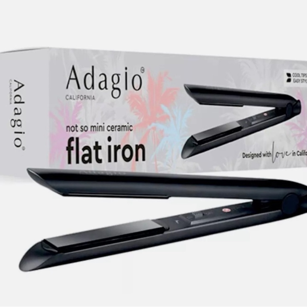 Adagio Not So Mini Flat Iron BNIB